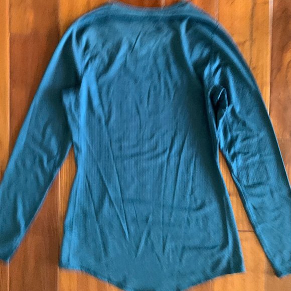 REI Co-op Lightweight Base Layer Long-Sleeve Teal Crew Top - Women's Size xs NEW - Picture 3 of 8